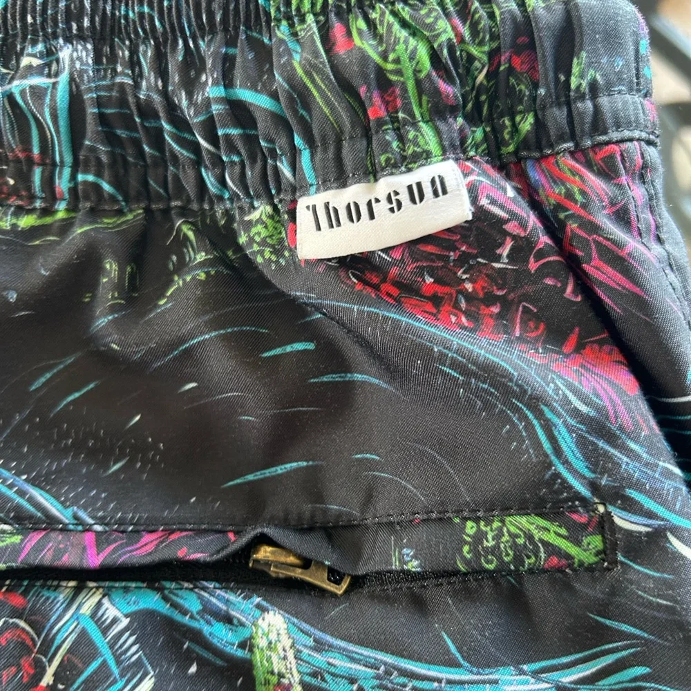 Thorsun Swim Shorts Trunks Men’s 33 Cactus All Over Print Drawstring Swimwear - Picture 2 of 10